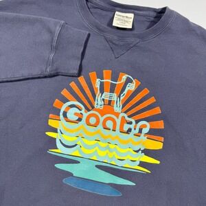 Hanes Mens Large Goats Sunset Graphic Sweatshirt Blue‎
